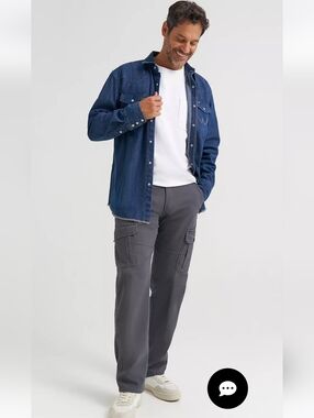 Wrangler® Men's Five Star Premium Relaxed Fit Flex Cargo Pant Anthracite 32/32
